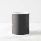 チェック柄ソフトボール サンタハット クリスマス 67 六七 コーヒーマグカップ (中央)