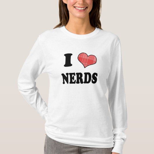 チェック柄ハートのオタクです Tシャツ (正面)
