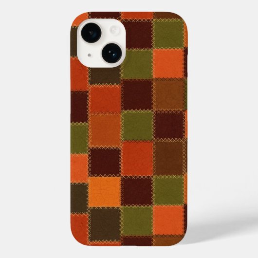 チェック柄フェイクパッチワーク Case-Mate iPhoneケース (裏面)