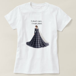 チェック柄ブライダル ファンだから気にしない ウェディング Tシャツ