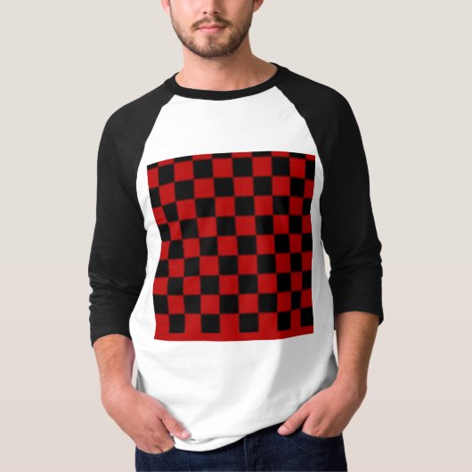 チェック柄メンズシャツ Tシャツ (正面)