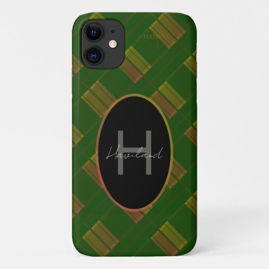 チェック柄モノグラムiPhoneケース HAMbWG Case-Mate iPhoneケース (裏面)