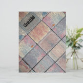 チェック柄レンガの都会的なルーズなスクラップブック紙 (スタンド正面)