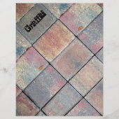 チェック柄レンガの都会的なルーズなスクラップブック紙 (正面)