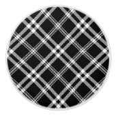 チェック柄 セラミック ノブ (正面)