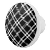 チェック柄 セラミック ノブ (右)