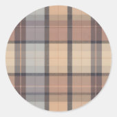 チェック柄 ラウンドシール (正面)