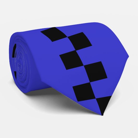 チェック模様のパスタ黒いタイ- _-細いの ネクタイ (ロール)