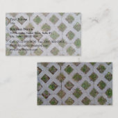 チェック模様のパターンが付いている草のペーバー 名刺 (正面/裏面)