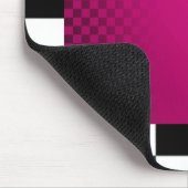 チェック模様の写実的な星のマウスパッド マウスパッド (コーナー)