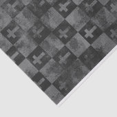 チェック模様の十字 薄葉紙 (詳細)