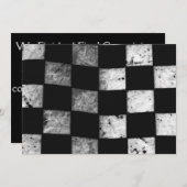 チェック模様の旗のカスタマイズ可能な結婚式招待状 招待状 (正面/裏面)