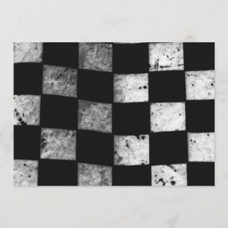 チェック模様の旗のカスタマイズ可能な結婚式招待状 招待状