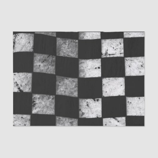 チェック模様の旗のティッシュペーパー 薄葉紙 (正面)