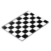 チェック模様の旗のノート ノートブック (左側)