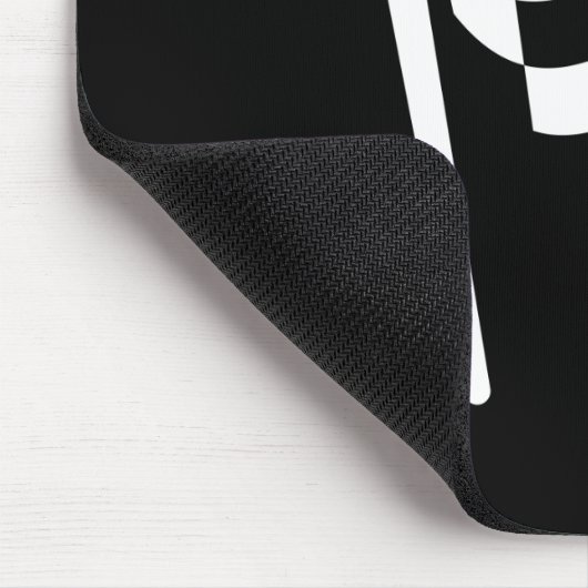 チェック模様の旗のピクトグラムのマウスパッド マウスパッド (コーナー)