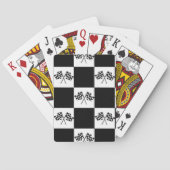 チェック模様の旗の勝者のレースカーは人の洞窟のために送風します トランプ (裏面)