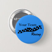 チェック模様の旗の急襲の競争のチームボタン 缶バッジ (正面&裏面)