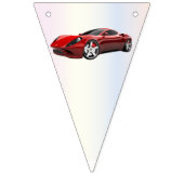 チェック模様の旗の旗布を競争させるハッピーバースデー バンティングフラッグ (第1の旗)