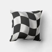 チェック模様の旗の装飾用クッション クッション (裏面)