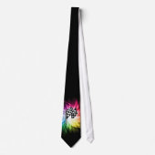 チェック模様の旗スペクトル ネクタイ (正面)