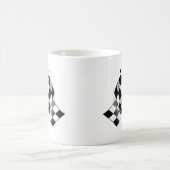 チェック模様の旗 コーヒーマグカップ (中央)