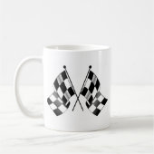 チェック模様の旗 コーヒーマグカップ (左)