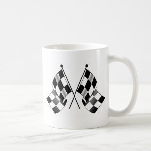チェック模様の旗 コーヒーマグカップ