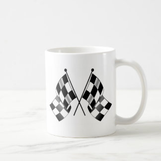 チェック模様の旗 コーヒーマグカップ
