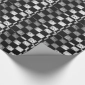 チェック模様の旗 ラッピングペーパー (角)