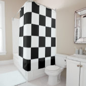 チェック模様の澄んなカスタマイズ可能 シャワーカーテン (インサイチュ)
