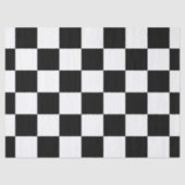 チェック模様の白黒ティッシュペーパー 薄葉紙 (正面)