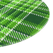 チェック模様の緑色パターン カッティングボード (角)