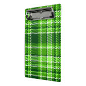 チェック模様の緑色パターン ミニクリップボード (アングル2)