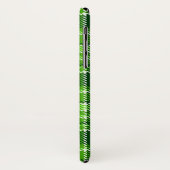 チェック模様の緑色パターン Case-Mate iPhoneケース (裏面/左)