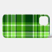 チェック模様の緑色パターン Case-Mate iPhoneケース (裏面 (横))
