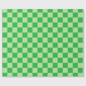 チェック模様の緑 ラッピングペーパー (フラット)