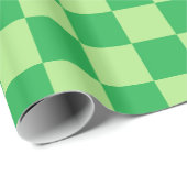 チェック模様の緑 ラッピングペーパー (ロールコーナー)