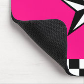 チェック模様の航海のな星のマウスパッド マウスパッド (コーナー)