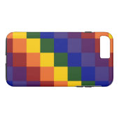 チェック模様の虹のiPhone堅い場合と8 Plus/7 Case-Mate iPhoneケース (裏面(横))