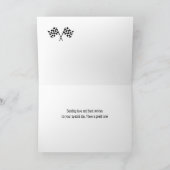 チェック模様の詳細を競争させる父の日の市販車 カード (内部)