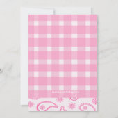 チェック模様の、西部の女性のカーボーイのベビーシャワーの招待状 招待状 (裏面)