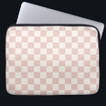 チェック淡い色のベージュ市松模様にパターンのチェッカー ラップトップスリーブ<br><div class="desc">パター市松模様にン – クリームホワイトとベージュのチェッ淡い色のカーボード。</div>