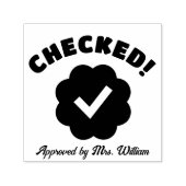 チェック済み作業確認ティック先生 セルフインキングスタンプ (デザイン)