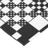 チェック済み、チェック – 白黒 テーブルクロス (アングル)