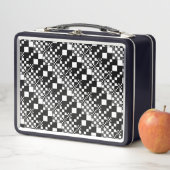 チェック済み、チェック – 白黒 メタルランチボックス (インサイチュ)