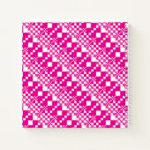 チェック済み、マゼンタとホワイトをチェックイン ノートブック (裏面)