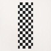 チェック白黒市松模様にパターンのチェック ヨガマット (正面)