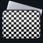 チェック白黒市松模様にパターンチェッカー ラップトップスリーブ<br><div class="desc">パ市松模様にターン – 白黒のチェッカーボード。</div>