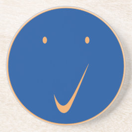 チェック顔 – ティック/オレンジ。 コースター